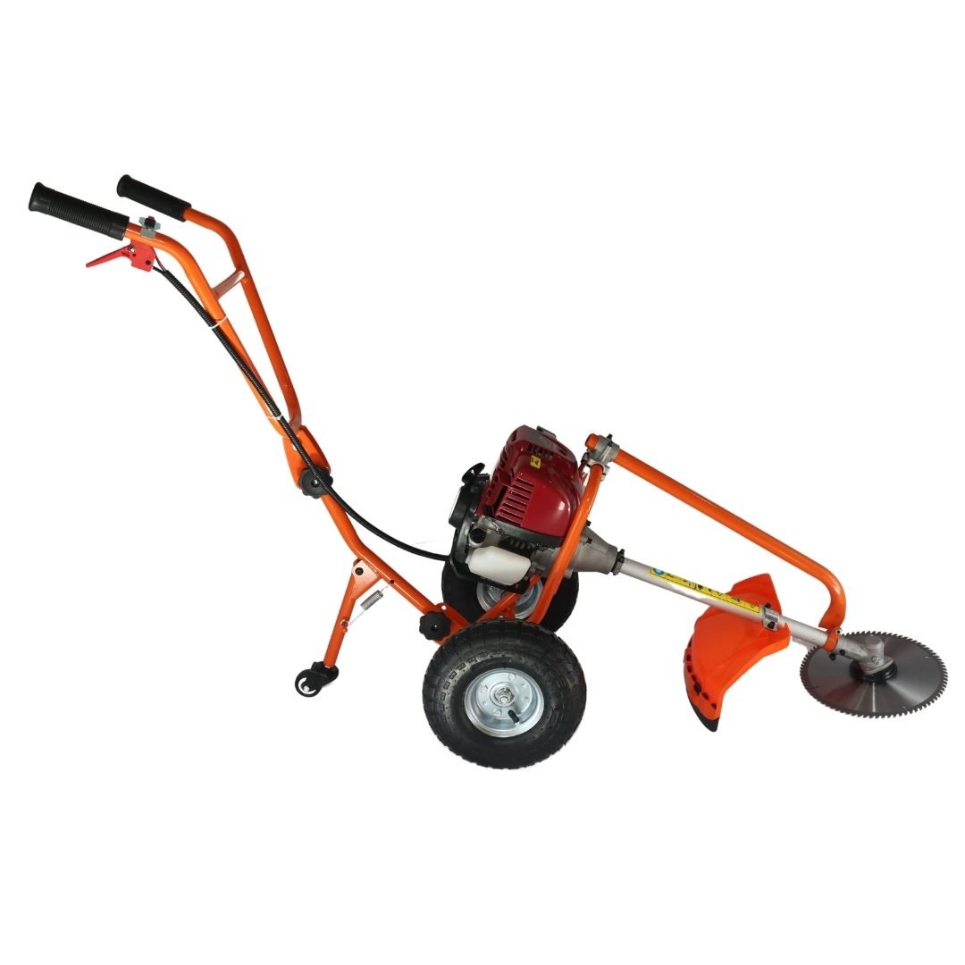 Latson Heavy Duty Trolley Type Grass Cutter with Powerful 2 Stroke 52CC Engine For Grass & Weed Cutting LT-WBC-52