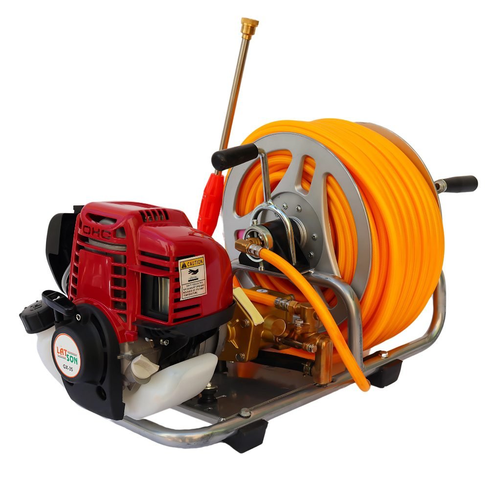 Latson 1HP 35CC Power Pressure Sprayer with 4 Stroke Engine & 50 Meter Hose Pipe, LT768A02