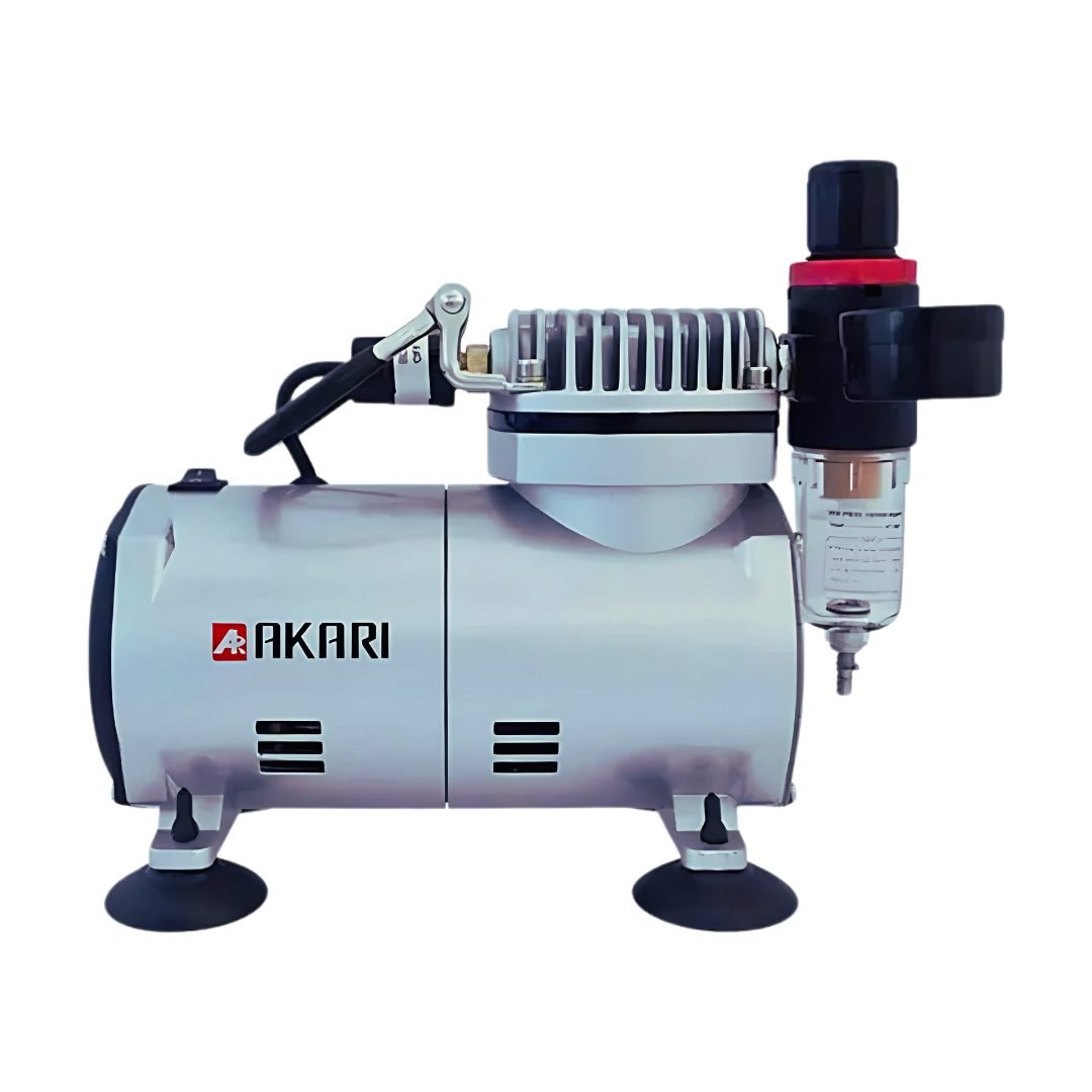 Akari 2.5 Liters Mini Oil Free Air Compressor With 4 Bar Max. Pressure and 23 LPM (AS-182)